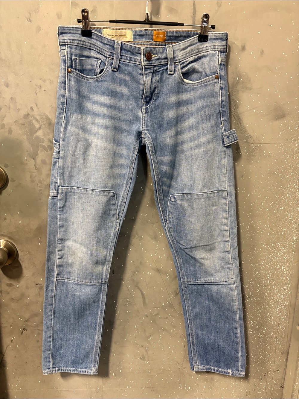 Anthropologie Pilcro and the Letterpress Light Blue Carpenter Straight-Leg Jeans